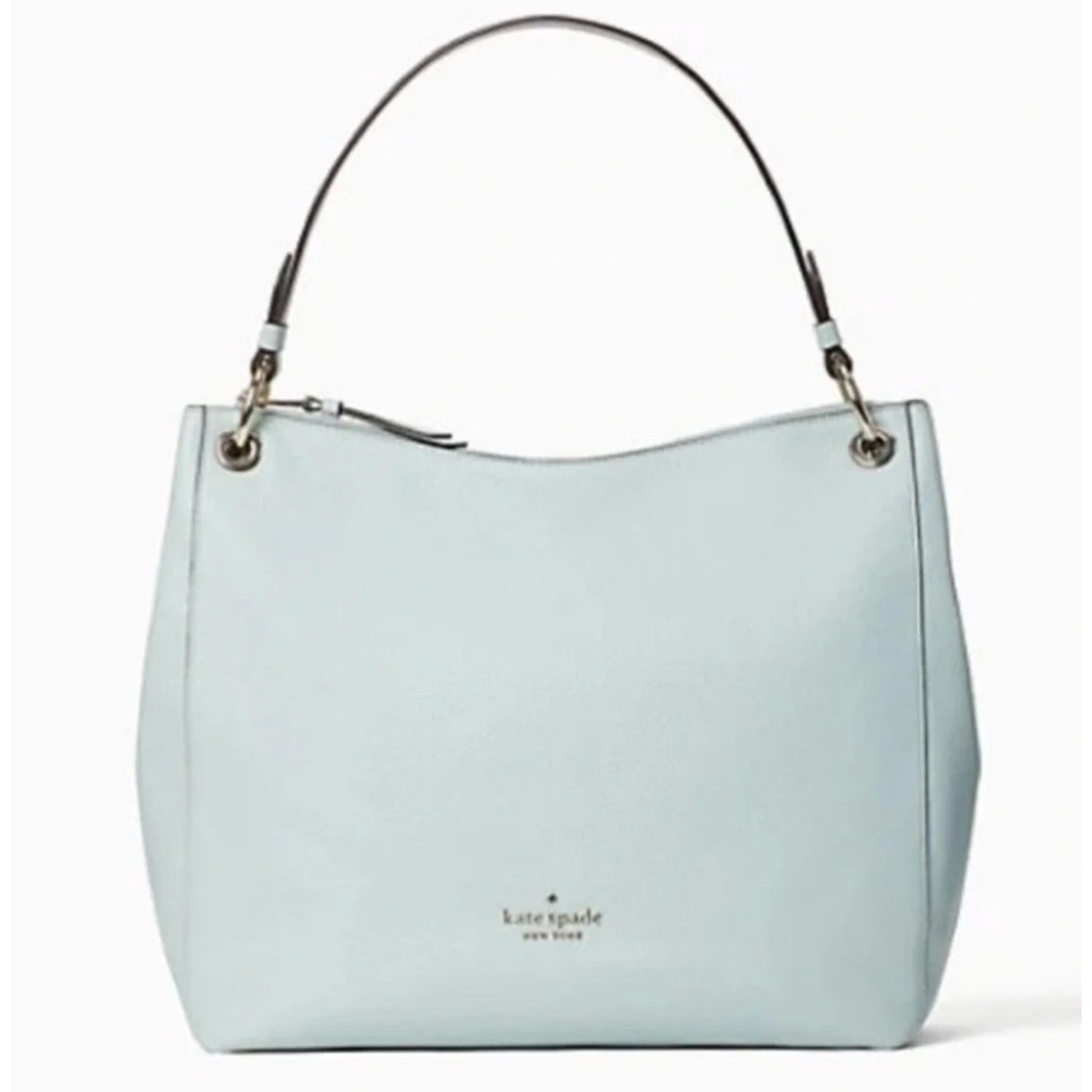 NEW Kate Spade Kat Pebbled Leather Shoulder Bag Purse in Cloud Mist